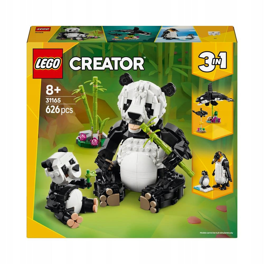 LEGO 31165 CREATOR Laukiniai gyvūnai: pandų šeima 3-in-1