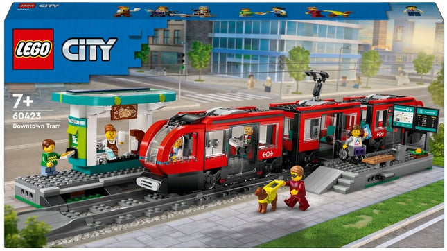 LEGO 60423 CITY Miesto tramvajus su stotele