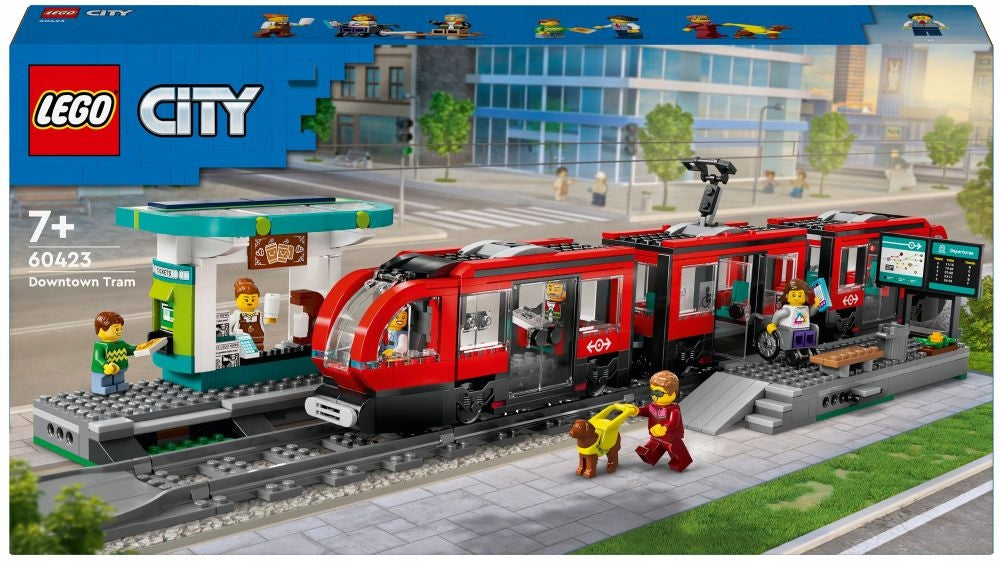 LEGO 60423 CITY Miesto tramvajus su stotele