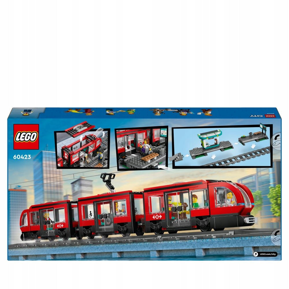 LEGO 60423 CITY Miesto tramvajus su stotele