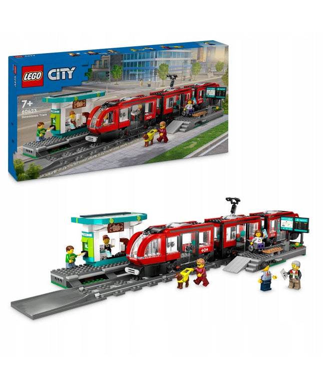 LEGO 60423 CITY Miesto tramvajus su stotele