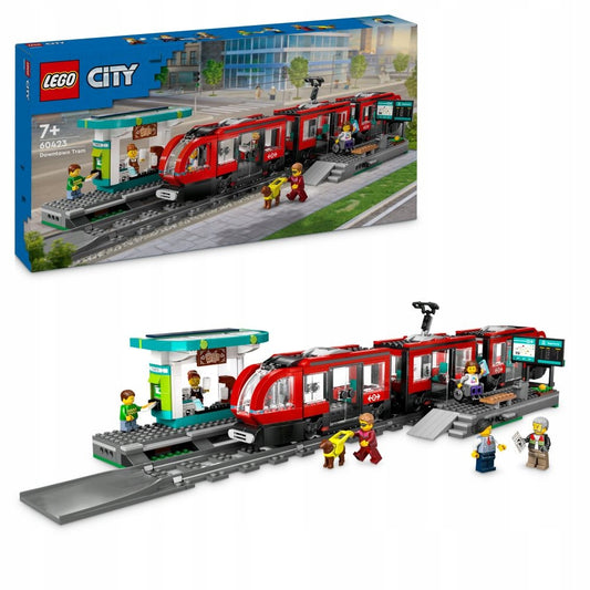 LEGO 60423 CITY Miesto tramvajus su stotele