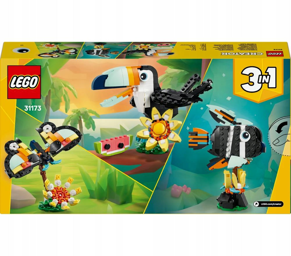 LEGO Creator Laukiniai gyvūnai: Atogrąžų tukanas 3in1 31173