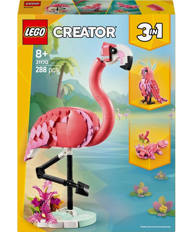 LEGO CREATOR Laukiniai gyvūnai: rožinis flamingas 3in1 31170