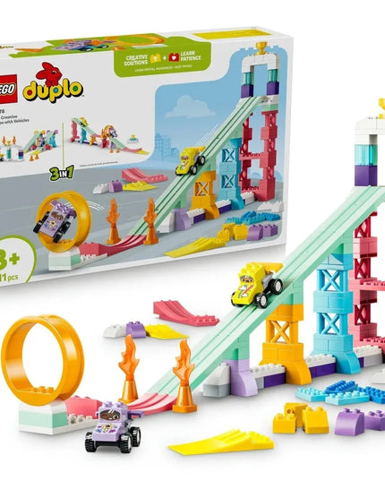 LEGO DUPLO TOWN Kūrybiškos 3 viename trasos su transporto priemonėmis 10478