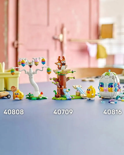 LEGO Iconic Velykinių kiaušinių paieška su zuikučiu ir viščiuku 40808