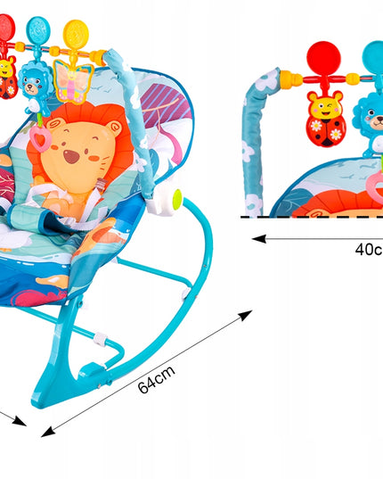Kūdikio supamas gultukas-čiužinukas, vibruojanti kėdutė, diržai, LEW