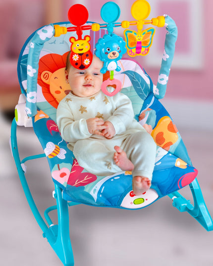 Kūdikio supamas gultukas-čiužinukas, vibruojanti kėdutė, diržai, LEW