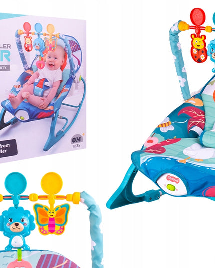 Kūdikio supamas gultukas-čiužinukas, vibruojanti kėdutė, diržai, LEW