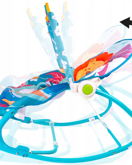 Kūdikio supamas gultukas-čiužinukas, vibruojanti kėdutė, diržai, LEW