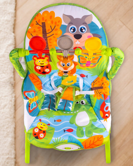 Kūdikio gultukas-supynėlė, kėdutė, vibruojanti sėdynėlė su barškučiais