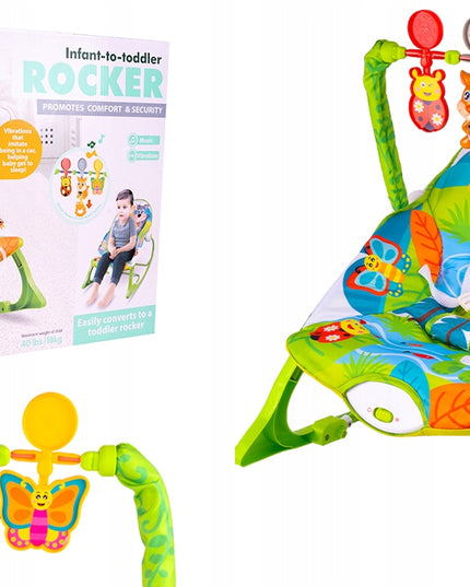 Kūdikio gultukas-supynėlė, kėdutė, vibruojanti sėdynėlė su barškučiais