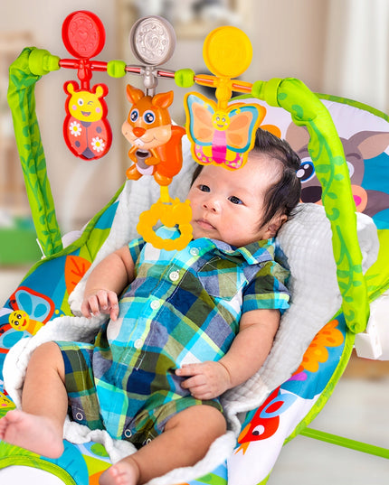 Kūdikio gultukas-supynėlė, kėdutė, vibruojanti sėdynėlė su barškučiais