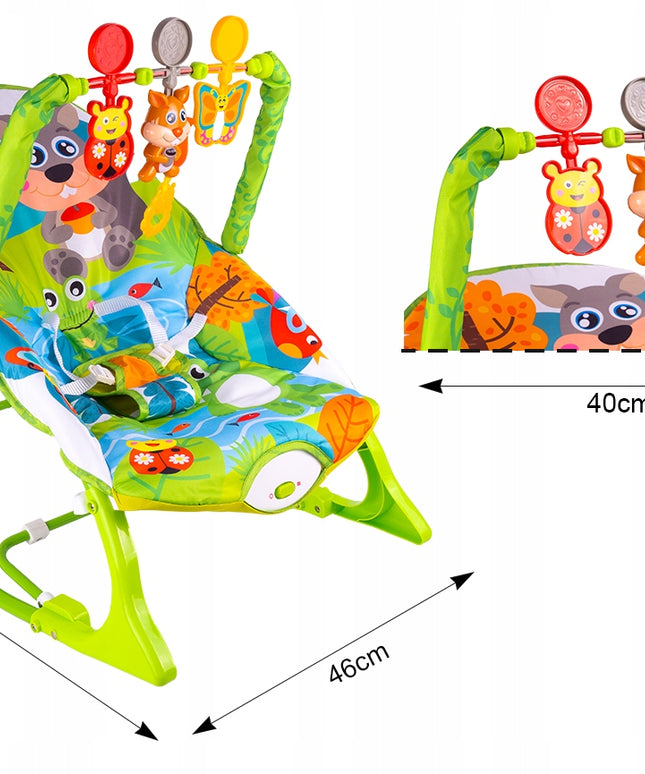 Kūdikio gultukas-supynėlė, kėdutė, vibruojanti sėdynėlė su barškučiais