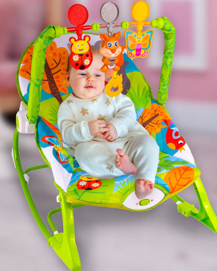 Kūdikio gultukas-supynėlė, kėdutė, vibruojanti sėdynėlė su barškučiais