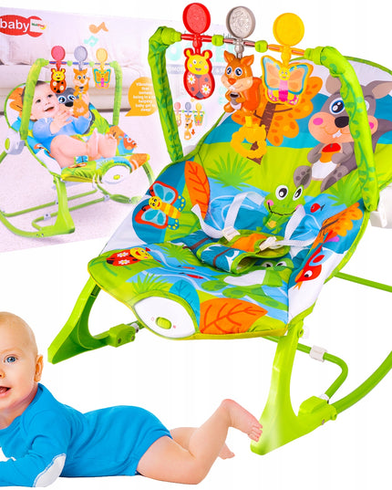 Kūdikio gultukas-supynėlė, kėdutė, vibruojanti sėdynėlė su barškučiais