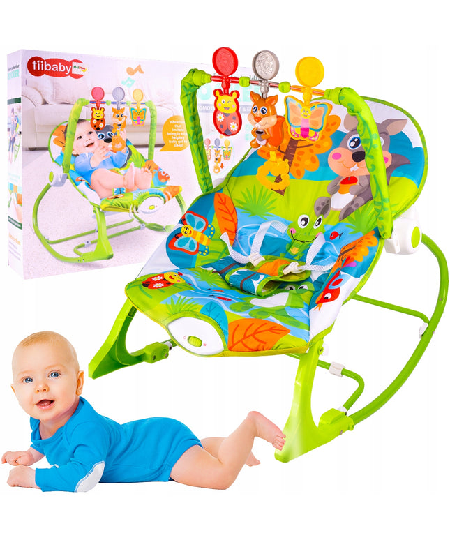 Kūdikio gultukas-supynėlė, kėdutė, vibruojanti sėdynėlė su barškučiais