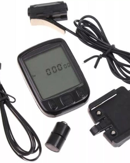 Laidinis dviračio kompiuteris LCD, 27 funkcijos, spidometras, IP68