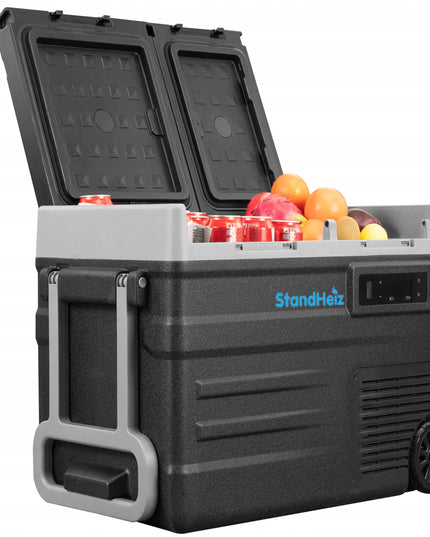 Kompresorinis 60 L turistinis šaldytuvas, dviejų kamerų, kemperinis, 12-230V StandHeiz