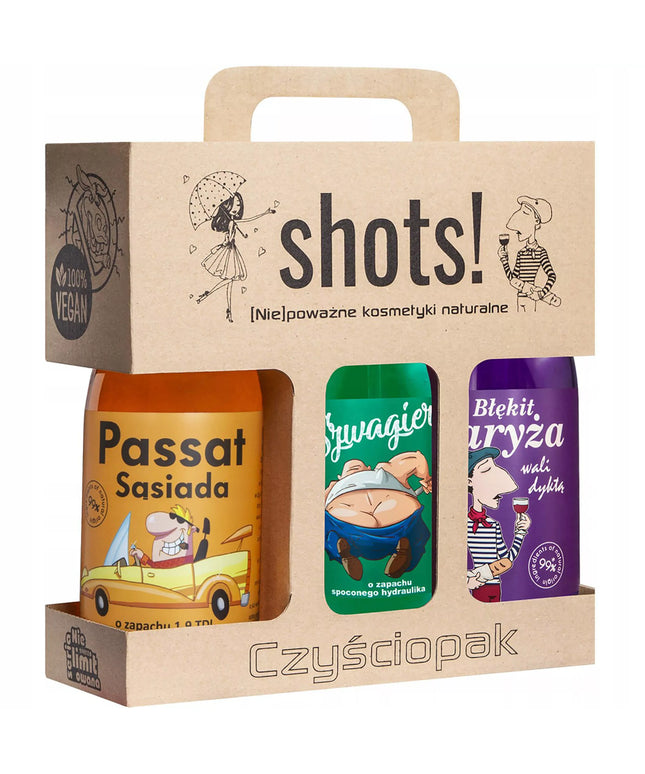 LaQ dušo želė rinkinys vyrams Czyściopak Shots!