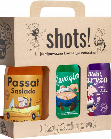 LaQ Dušo želė rinkinys Vyriškas "Czyściopak" Shots!