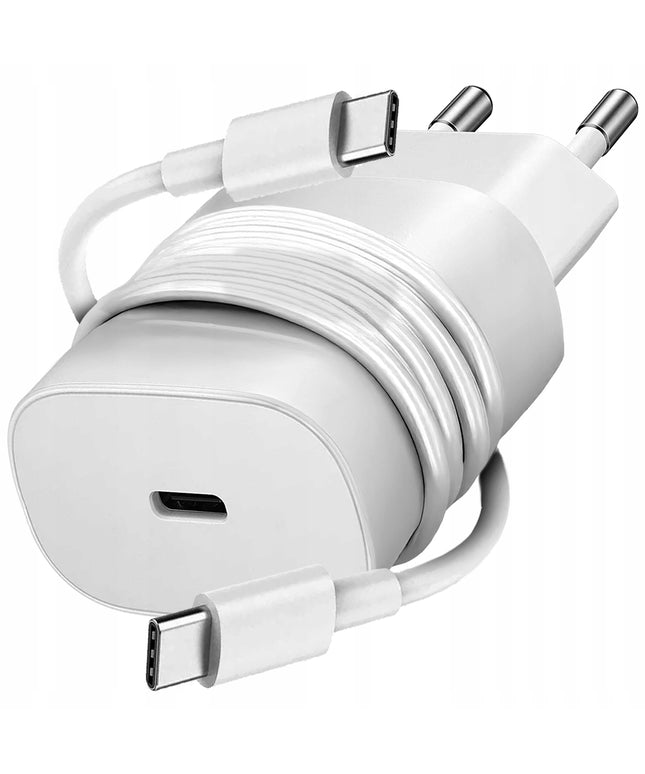 Įkroviklis Samsung 25W (Greitas, Originalus, USB C) + USB C į USB C laidas