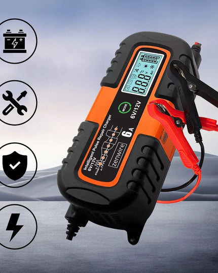 Zenwire automobilinis akumuliatoriaus įkroviklis su remonto funkcija AGM 6V 12V 6A