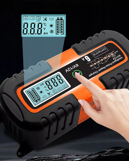 Zenwire automobilinis akumuliatoriaus įkroviklis su remonto funkcija AGM 6V 12V 6A