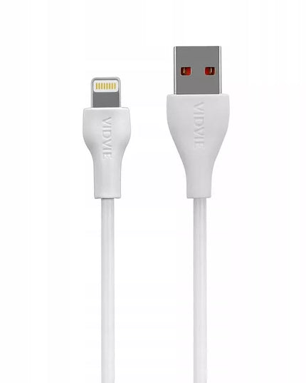 VIDVIE tinklo įkroviklis 2.4A 2xUSB + 2x laidas greitam įkrovimui, baltas