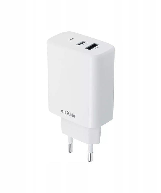2in1 USB-C USB sieninis įkroviklis, greitas 20W PD QC 3.0 įkroviklis telefonui