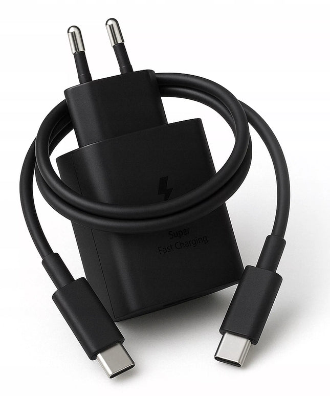 Spartusis sieninis USB-C 45W PD įkroviklis + USB-C į USB-C 3.0 2.4A 1m laidas