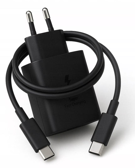 Spartusis sieninis USB-C 45W PD įkroviklis + USB-C į USB-C 3.0 2.4A 1m laidas