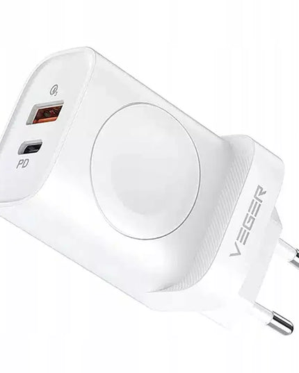 Veger 25W tinklo įkroviklis su USB-C, USB-A ir  Watch belaidžio įkrovimo funkcija