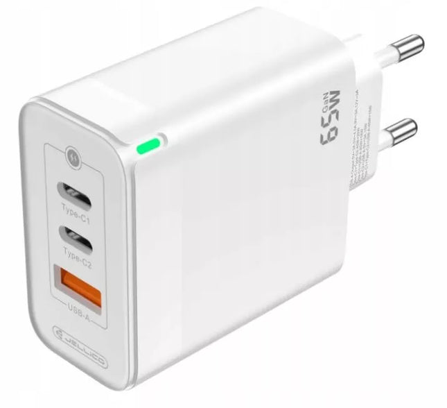 Jellico 65W greitasis įkroviklis 2 x USB-C + USB 3.0 + laidas