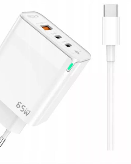 Jellico 65W greitasis įkroviklis 2 x USB-C + USB 3.0 + laidas