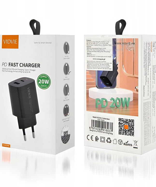 USB C įkroviklis, USB A tipo, Greitas USB įkroviklis, USB C, 20W