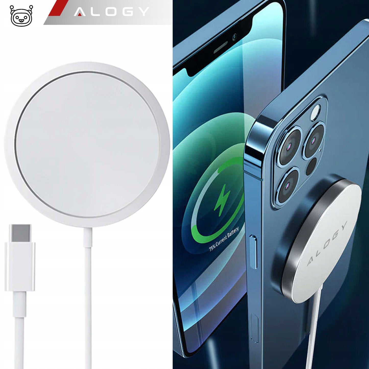 Greitas indukcinis įkroviklis Apple iPhone Magsafe 13/14/15/16/17 PRO 20W