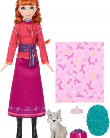 „Disney“ „Ledo šalis“ Princesė Ana 29 cm lėlė su vilkiuku ir aksesuarais