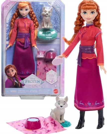 „Disney“ „Ledo šalis“ Princesė Ana 29 cm lėlė su vilkiuku ir aksesuarais