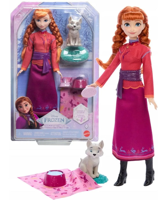 „Disney“ „Ledo šalis“ Princesė Ana 29 cm lėlė su vilkiuku ir aksesuarais