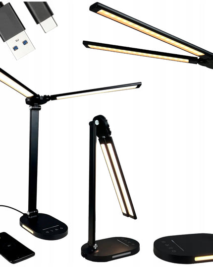 Galinga 8W dviguba LED stalinė lempa su daug spalvų, pritemdoma, aukštos kokybės