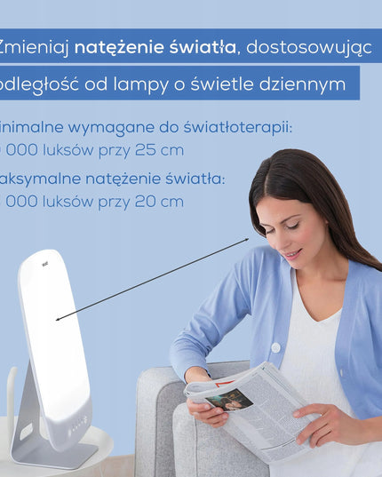 BEURER TL 95 fototerapijos LED lempa, 10 000 liuksų, reguliuojamas ryškumas, balta