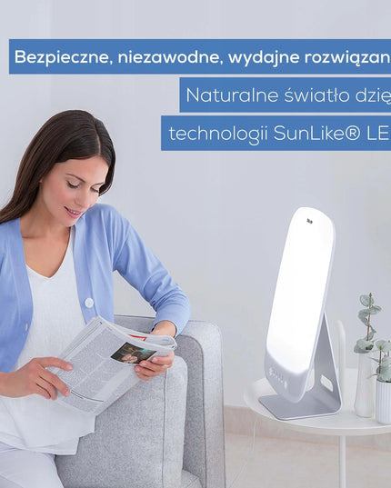 BEURER TL 95 fototerapijos LED lempa, 10 000 liuksų, reguliuojamas ryškumas, balta