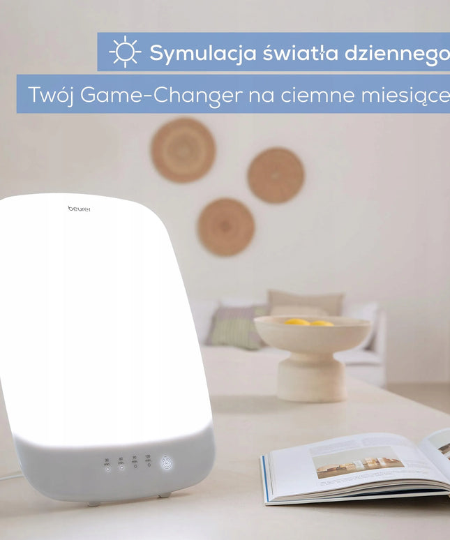 BEURER TL 85 LED fototerapijos lempa su laikmačiu, 14 000 lx, balta