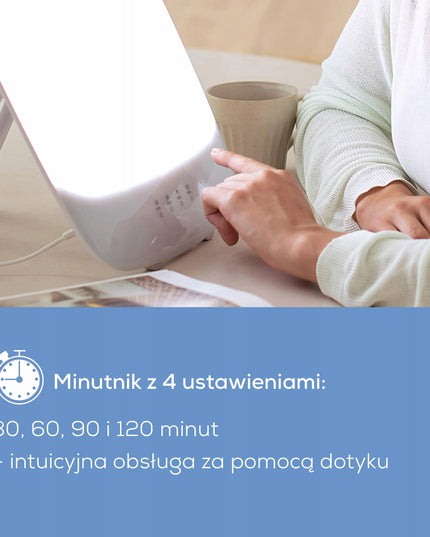 BEURER TL 85 LED fototerapijos lempa su laikmačiu, 14 000 lx, balta