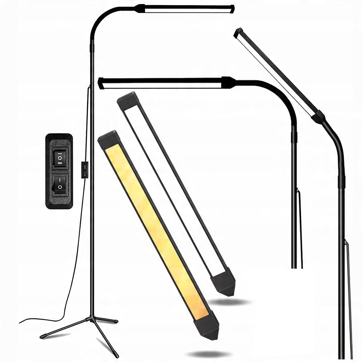 Kosmetinis LED šviestuvas 3in1, stovintis/stalinis, lankstus, blakstienoms ir nagams