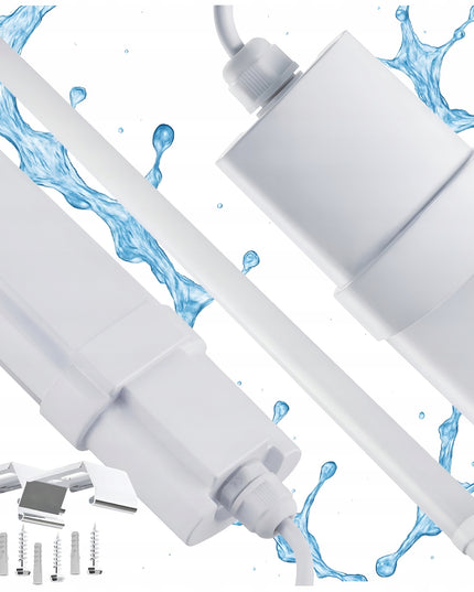 LED lempa 120cm 36W 3000lm Hermetiškas šviestuvas IP65 Garažui, dirbtuvėms 4x