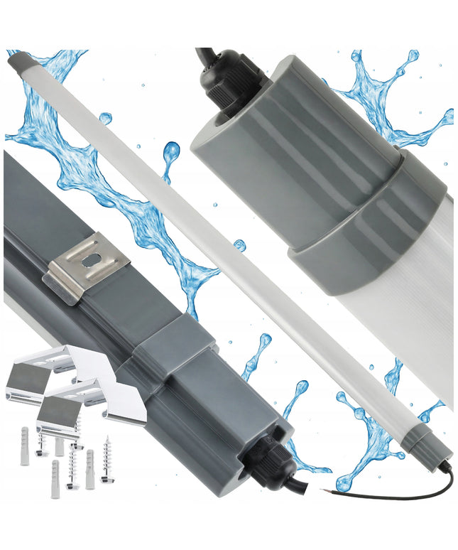 120 cm LED lempa Hermetiškas PANEL Šviestuvas 36W IP65 Garažui, dirbtuvėms 4500K