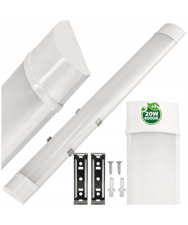 LED lempa garažui 20W 60cm, neutrali spalva 4000K, 2400Lm, dirbtuvių, 230V