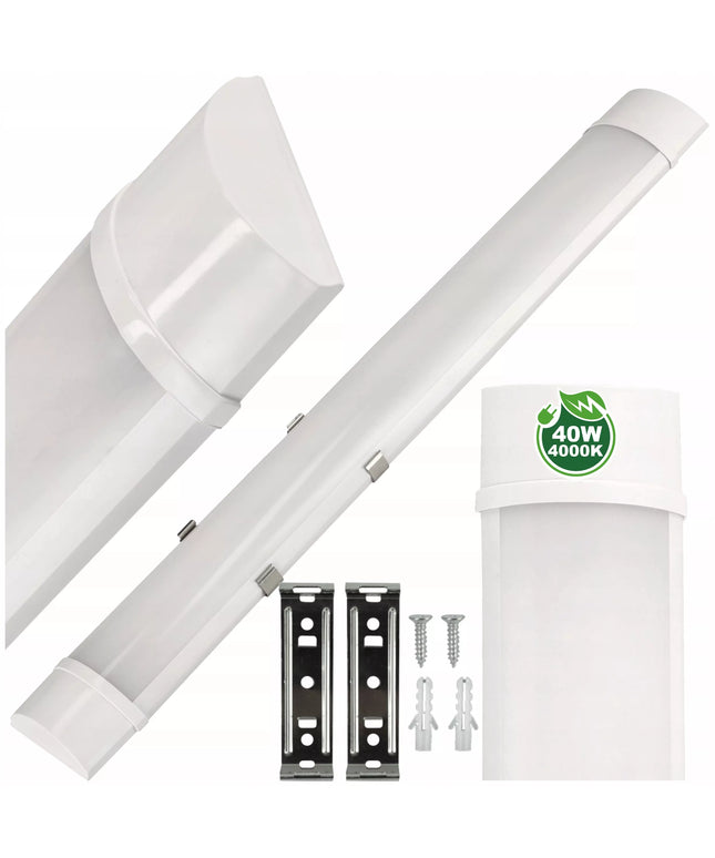 ECOLIGHT LED šviestuvas garažui 40W 120cm, neutrali šviesa 4000K 4800Lm, dirbtuvėms 230V